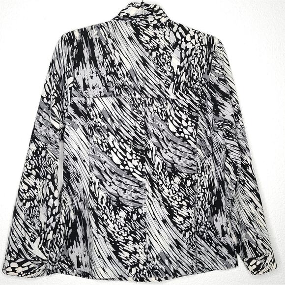 Zenergy Chico's Metallic Zebra Print Full Zip Lightweight Jacket, Size 8 Medium - Picture 2 of 12